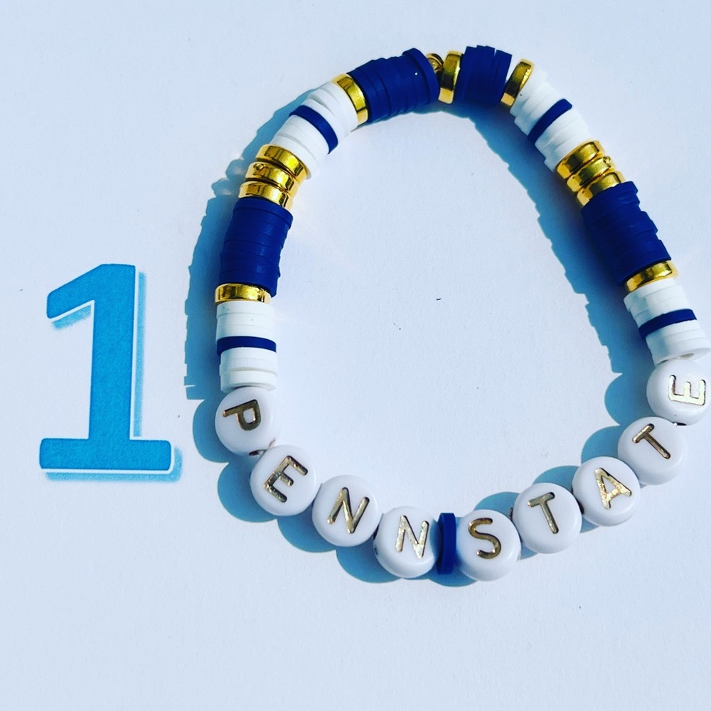 Handmade Penn State spirit bracelet